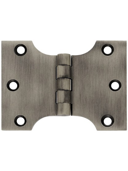3 inch x 4 inch Premium Brass Parliament Door Hinge in Antique Pewter.